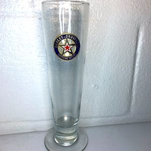 Harley Davidson Metal Plated Star Emblem Glass